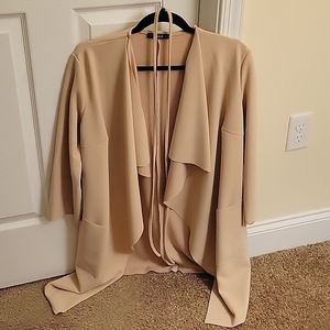 Tan Cardigan with pockets and belt